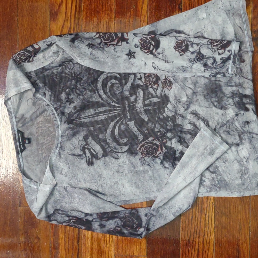 Rock and republic see through long sleeve women size M
